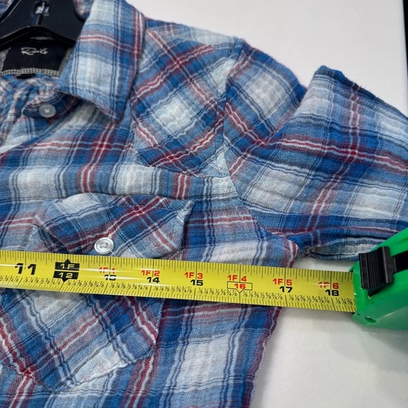 Rails Womens Blue Plaid Long Sleeve Button Down Shirt Size XS - Picture 7 of 11